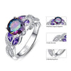 Mystical Rainbow Topaz 925 Sterling Silver Sapphire Engagement Rings Fine Jewelry