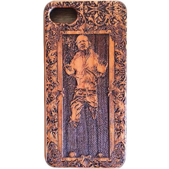 iPhone 8 Plus Case wooden Star Wars Han Solo Carbonite CherryWood