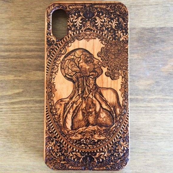 iphone 6 case art wooden engraving