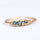 Triple Raw Blue Diamond Gold Ring