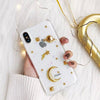 Gold moon stars planet glitter soft phone case