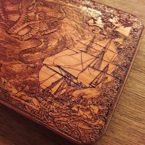 Iphone X Cases Wood Nautical Laser Engraved