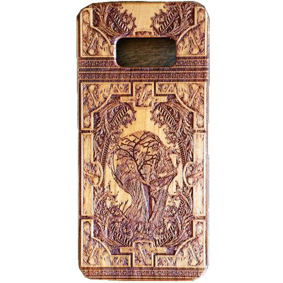 IPhone X Case Human Anatomical Artwork wooden engraving