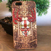 IPhone 6 7 8 X Case wooden engraved The yellow king - Phone Cover - Hand Painted