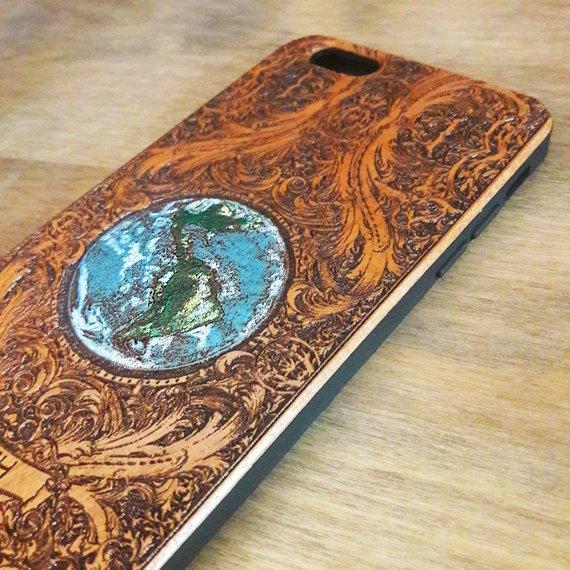 iPhone 7 Case, iPhone 8 Plus Case, iPhone X Case Wood, Galaxy S7 S8 S9 Plus Case, Earth Phone Case, Planets Case, Unique Case Personalized