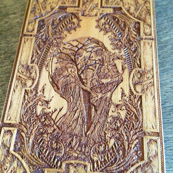 IPhone X Case Human Anatomical Artwork wooden engraving