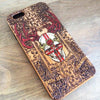 IPhone 6 7 8 X Case wooden engraved The yellow king - Phone Cover - Hand Painted