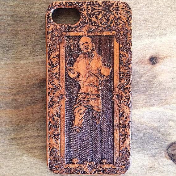 iPhone 8 Plus Case wooden Star Wars Han Solo Carbonite CherryWood