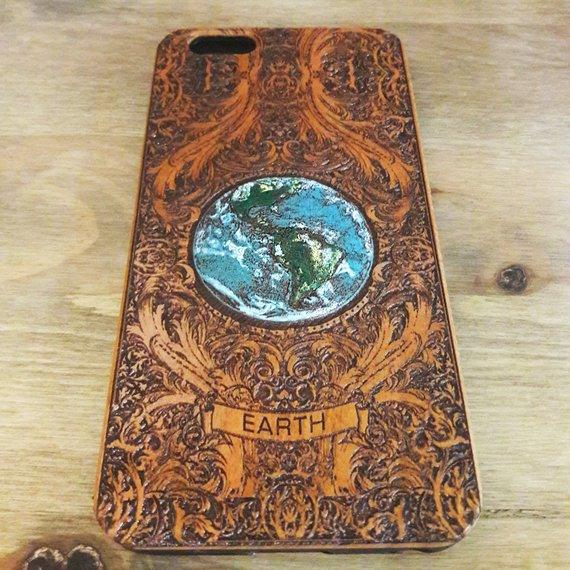 iPhone 7 Case, iPhone 8 Plus Case, iPhone X Case Wood, Galaxy S7 S8 S9 Plus Case, Earth Phone Case, Planets Case, Unique Case Personalized