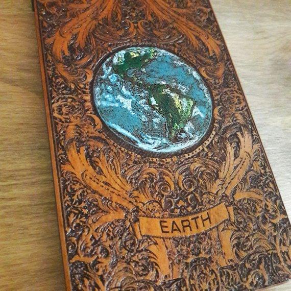 iPhone 7 Case, iPhone 8 Plus Case, iPhone X Case Wood, Galaxy S7 S8 S9 Plus Case, Earth Phone Case, Planets Case, Unique Case Personalized