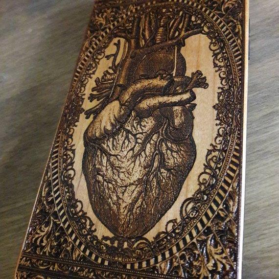 Iphone 7 case 2019 engraved wood